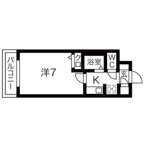 1K 間取り図