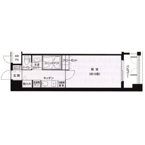 1K 間取り図