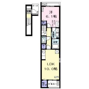 1LDK 間取り図