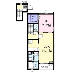 1LDK 間取り図