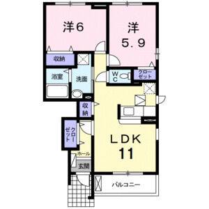 2LDK 間取り図