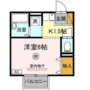 1K 間取り図