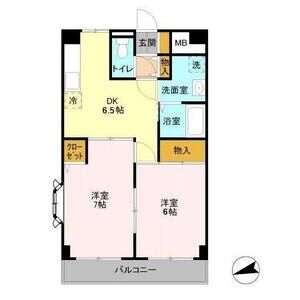 2DK 間取り図