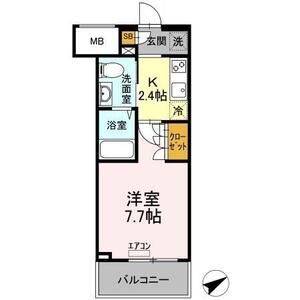 1K 間取り図