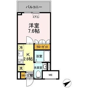 1K 間取り図