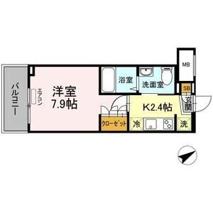 1K 間取り図