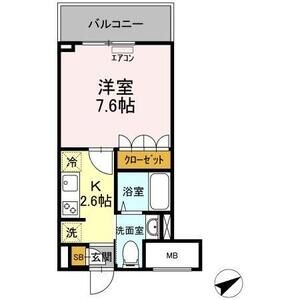 1K 間取り図