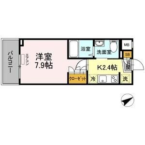 1K 間取り図