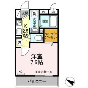 1K 間取り図