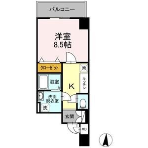 1K 間取り図