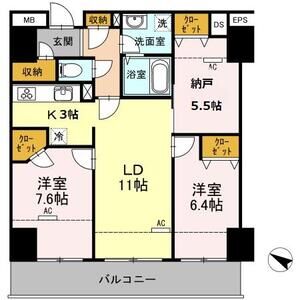 2LDK 間取り図