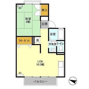 1LDK 間取り図