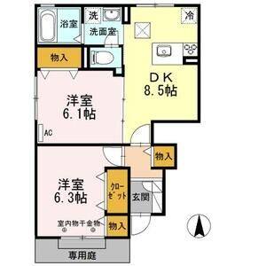 2DK 間取り図