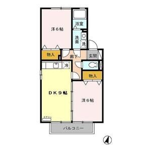 2DK 間取り図