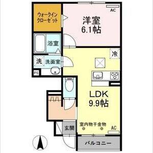 1LDK 間取り図