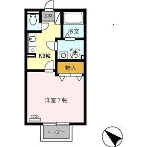 1K 間取り図