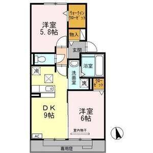2DK 間取り図