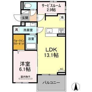 1LDK 間取り図