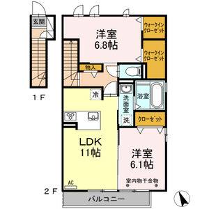 2LDK 間取り図