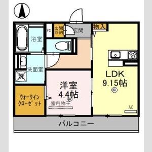 1LDK 間取り図