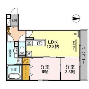2LDK 間取り図