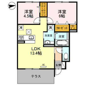 2LDK 間取り図