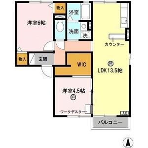 2LDK 間取り図