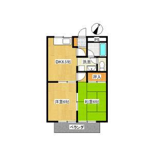 2DK 間取り図