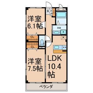 2LDK 間取り図