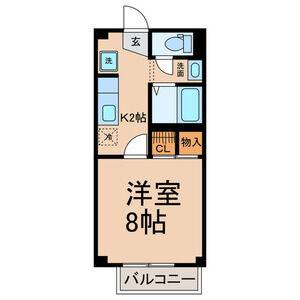 1K 間取り図