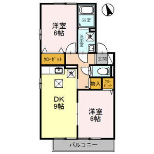 2DK 間取り図