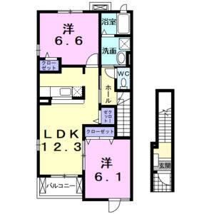 2LDK 間取り図