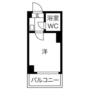 1K 間取り図