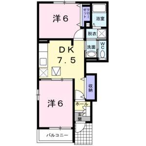 2DK 間取り図
