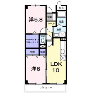 2LDK 間取り図