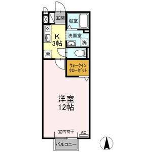 1K 間取り図