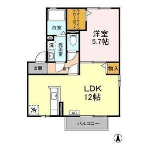 1LDK 間取り図