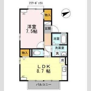1LDK 間取り図