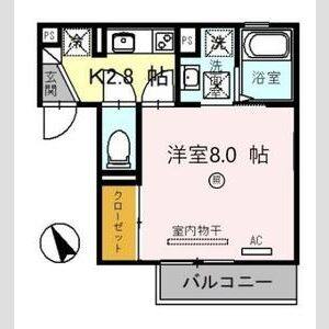 1K 間取り図