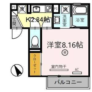 1K 間取り図