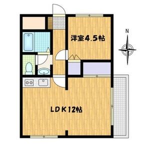 1LDK 間取り図