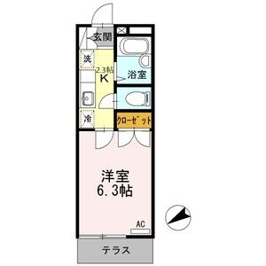1K 間取り図