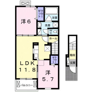2LDK 間取り図