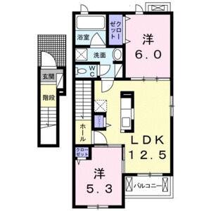 2LDK 間取り図