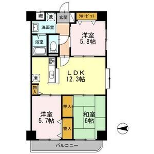 3LDK 間取り図