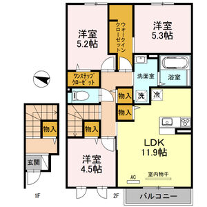 3LDK 間取り図