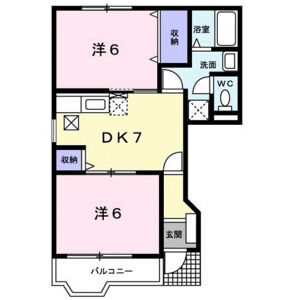 2DK 間取り図