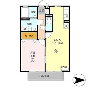 1LDK 間取り図