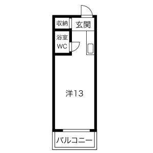 ワンルーム 間取り図