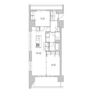 1LDK 間取り図